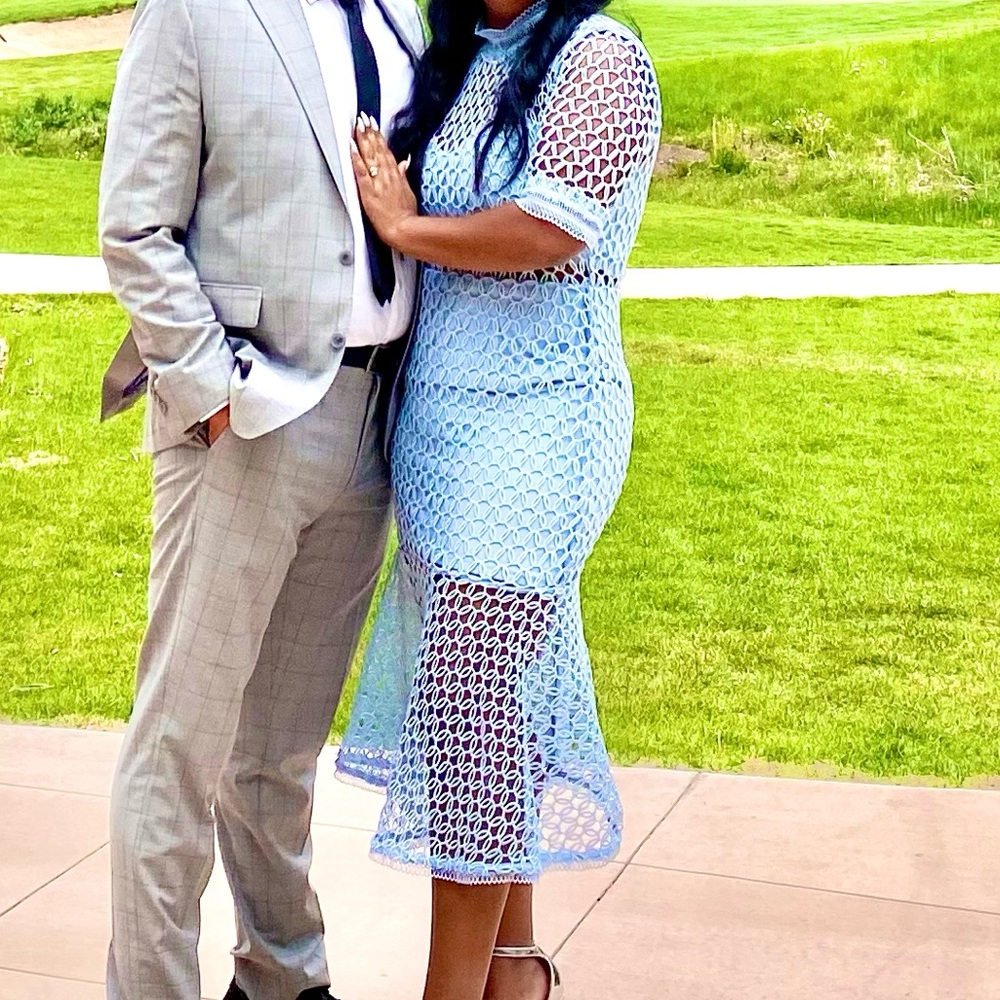 Pastel blue dress